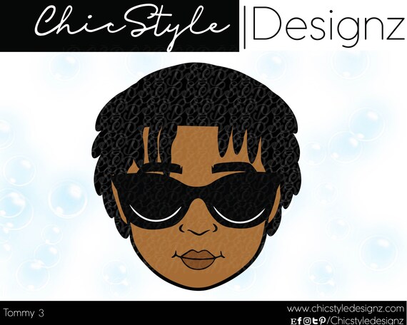 Download Tommy African American Black Boy With Shades And Dreadlocks Etsy