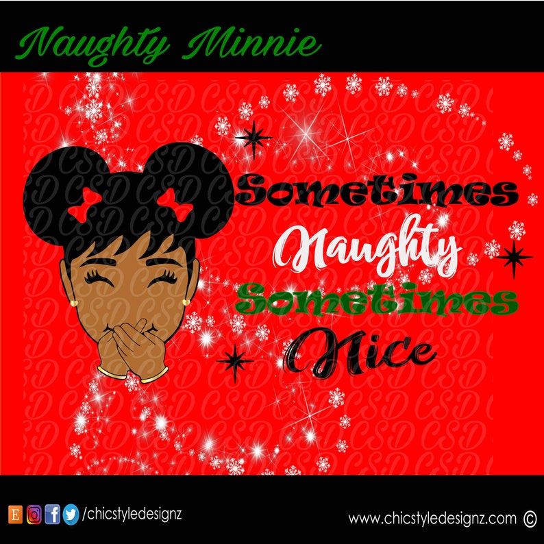 Download Naughty Minnie African American Christmas digital download ...