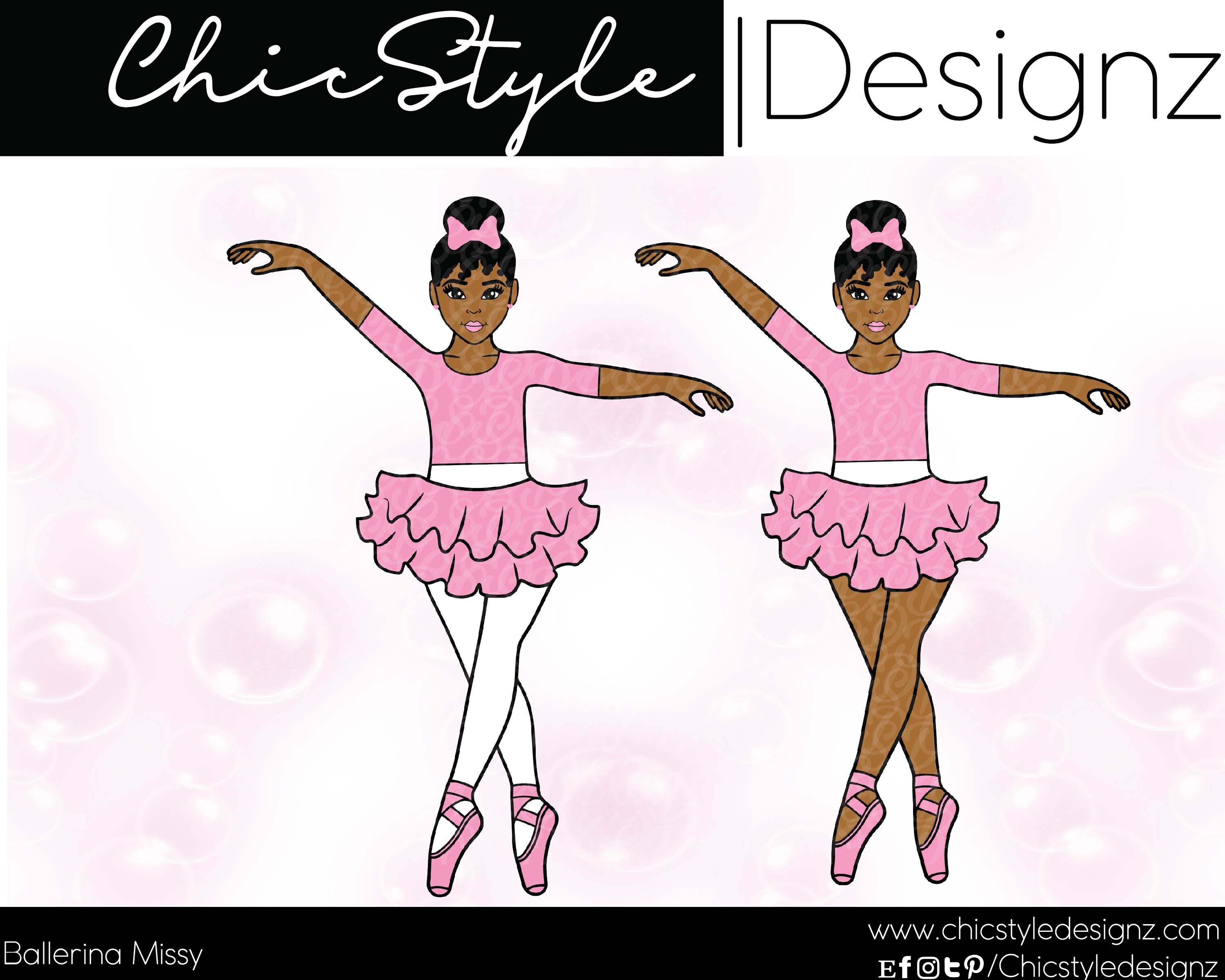Ballerina Missy Ballerina svg African American girl svg - Etsy Nederland