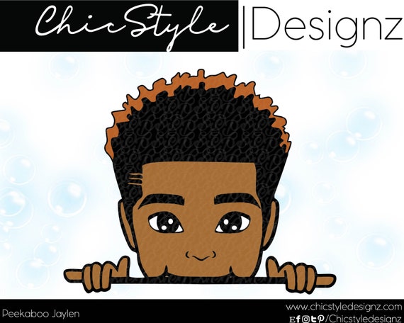 Download Peek A Boo Jaylen African American Boy Peeking Svg Boy Etsy