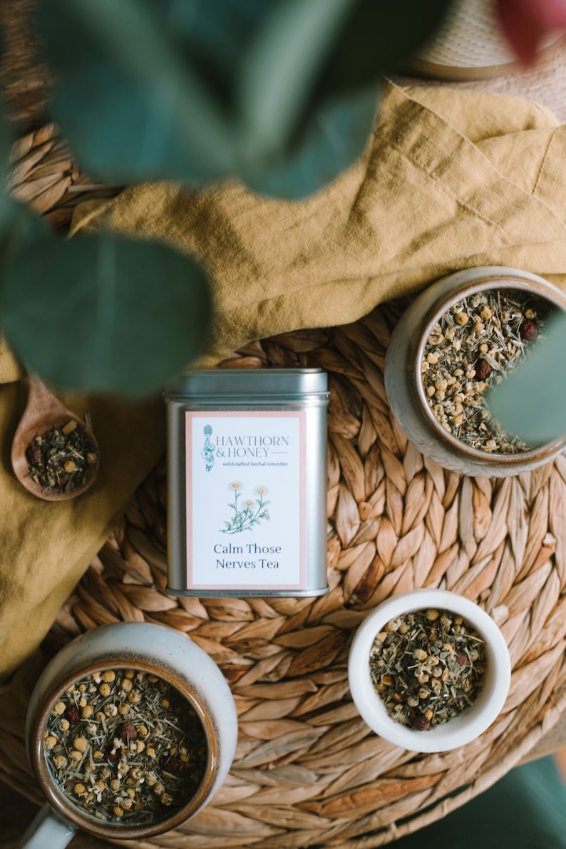 Calm Those Nerves Herbal Tea loose leaf tea anxiety tea Etsy