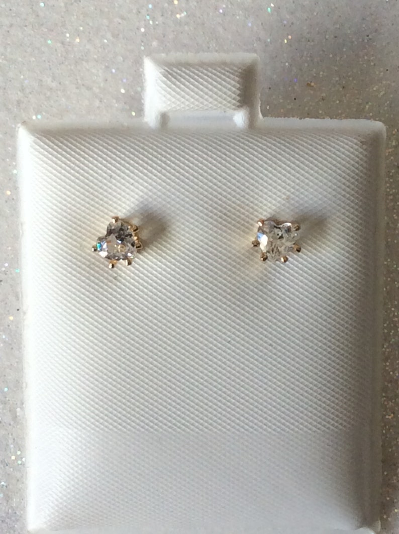 3 pair of small 3mm Hypo Allergenic Earrings Round square or hearts