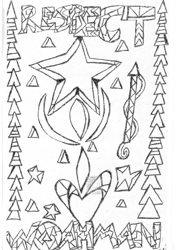 Download Items similar to Respect Woahmaon Half Page Coloring Page on Etsy