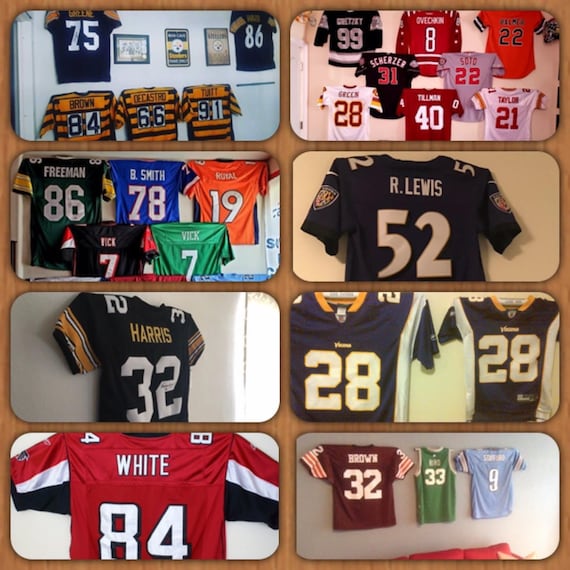 XL Football Hockey Baseball Basketball Jersey Display Case Frame