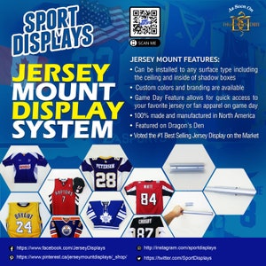 Jersey frame, Jersey frames, jersey hanger, jersey hangers, jersey display, jersey mount, mancave, wall decor, wall hanger, display case