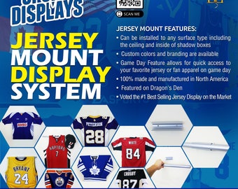 Marco de jersey, marcos de jersey, percha de jersey, perchas de jersey, pantalla de jersey, soporte de jersey, mancave, decoración de pared, percha de pared, vitrina