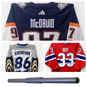 Jersey Display Hangers – Lot Of 3 Black Plastic Hangers, Bent Angle For Framed Jerseys - View #3