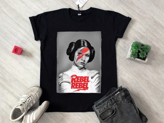 Star Wars Princess Leia T-shirt REBEL REBEL David Bowie Inspired design