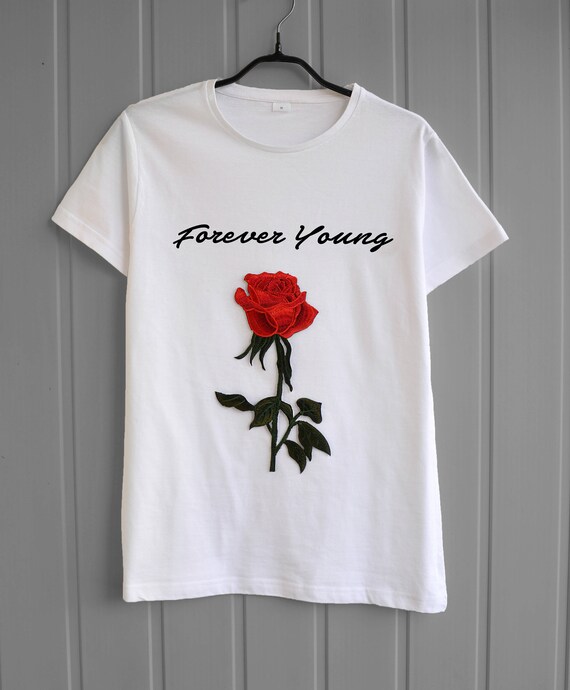 red rose t shirt