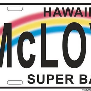 McLovin of SuperBad 12”x 6” License Plate Or Wall Sign.Made of Embossed Aluminum. For Any Car or For Wall Decor.A Great Gift For Him or Her.