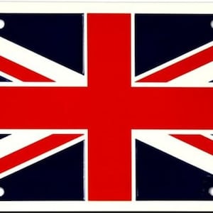 Union Jack Flag on a 12”x 6” License Plate Or Wall Sign. Great Gift For Him or Her.