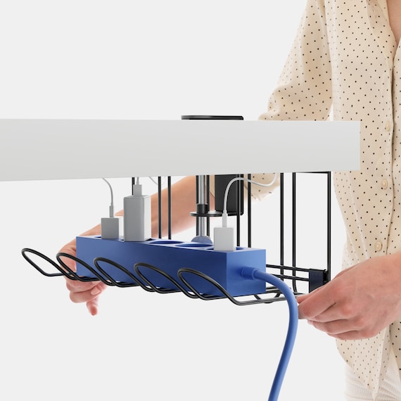  Under Desk Cable Management Tray, Cord Organizer for