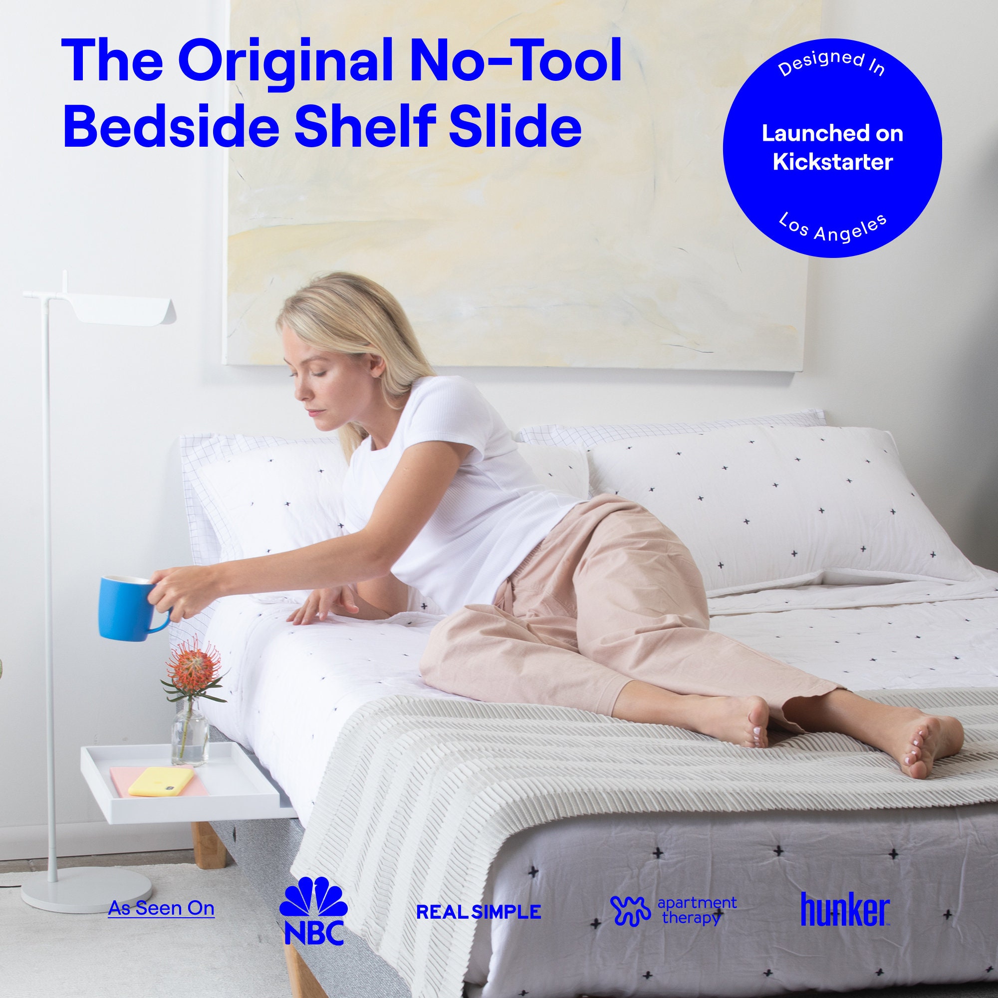 Bedside table that sale slides under bed
