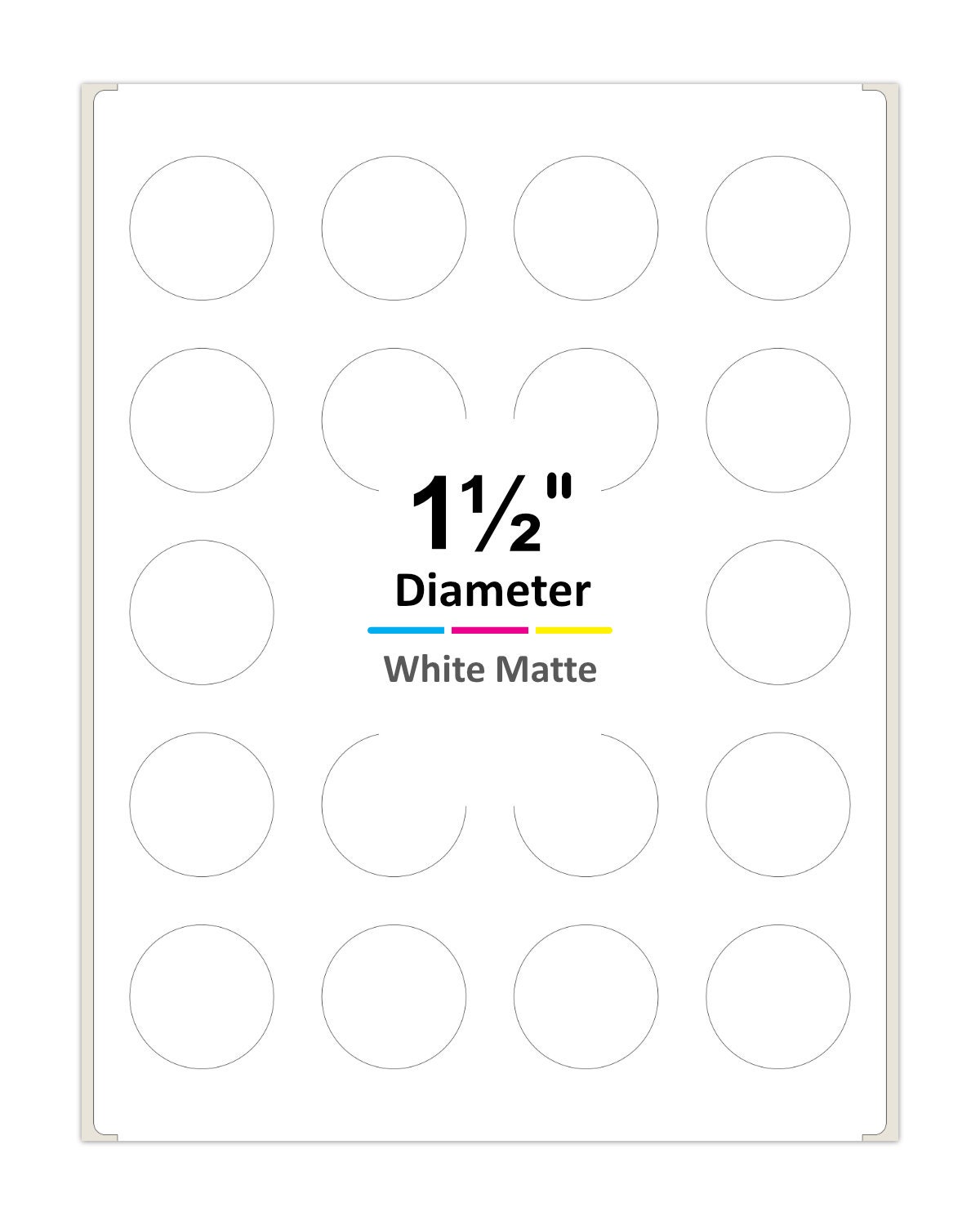 1.5 Inches Diameter Round Labels for Laser/inkjet Printers - Etsy