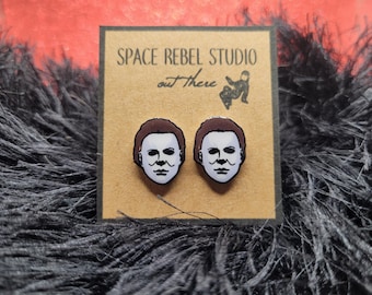 Halloween Earring Studs | Horror Fan Gift | Slasher Movies | Scary Earrings | Horror Accessories | Classic | Retro | Alternative |Jewelry