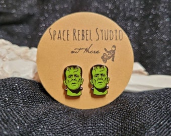 Frankenstein Earrings ~ Halloween Studs ~ Horror Lovers ~ Monster ~ Retro ~ Classic