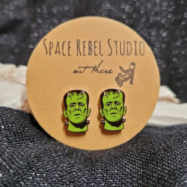 Frankenstein Earrings ~ Halloween Studs ~ Horror Lovers ~ Monster ~ Retro ~ Classic