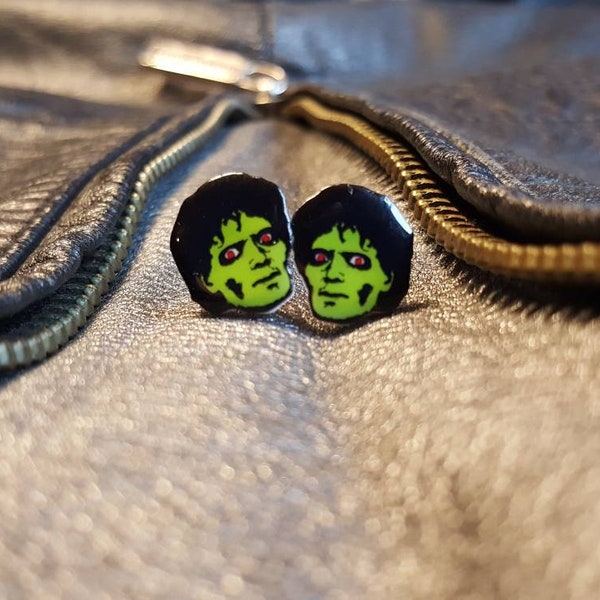 Zombie Halloween Stud Earrings ~ Horror~ Retro 80s  ~ Spooky ~ Jewelry ~ Scary ~ Old School ~