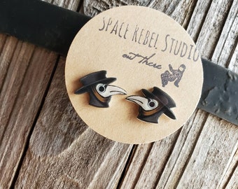 Pendientes de médico de la peste ~ Steampunk ~ Retro ~ Estilo vintage ~ Pandemia ~ Virus ~