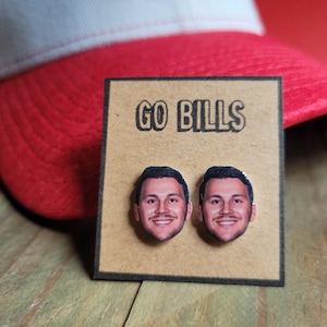 Josh Allen Earrings ~ Quarterback~ Buffalo ~Hometown ~ Buffalove ~716 Football