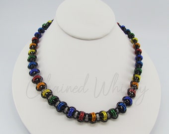 Gay Pride Necklace; Pride Necklace; Chainmaille Necklace