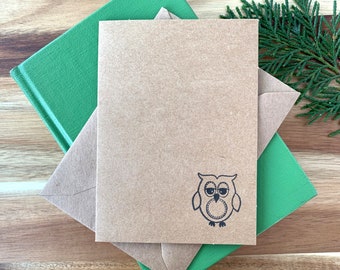 Cute Owl Notecards | Set of Blank Woodland Cards for Bird Lovers