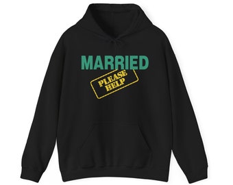 Married Please Help TV Show Sitcom 1990s Parody Unisex Heavy Blend™ Hooded Sweatshirt