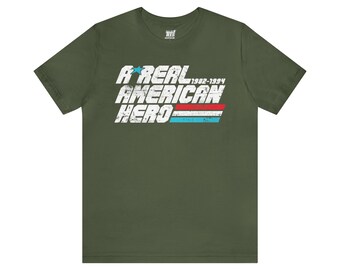 A Real American Hero ARAH Collecting Since 1982-1994 Action Figure Toys Retro Vintage Unisex Jersey Short Sleeve Tee