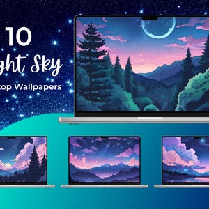 Paquete de 10 fondos de pantalla de cielo nocturno