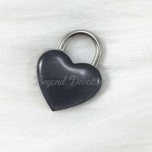 Black Ice Gunmetal Working Heart Padlock