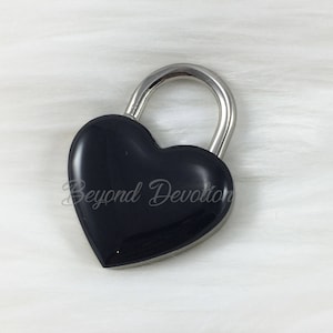 Black Working Heart Padlock