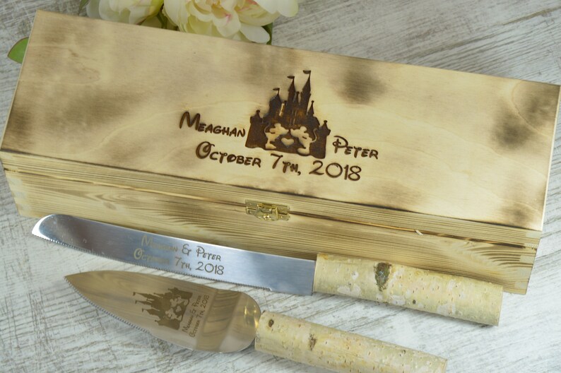 Disney Inspired Wedding Black Engraved Wedding Cake Knife And Etsy