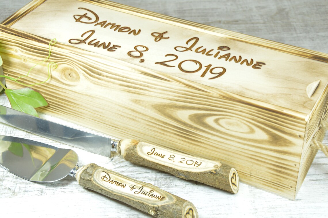 Disney inspired Wedding Black Engraved Wedding Cake Knife and Etsy