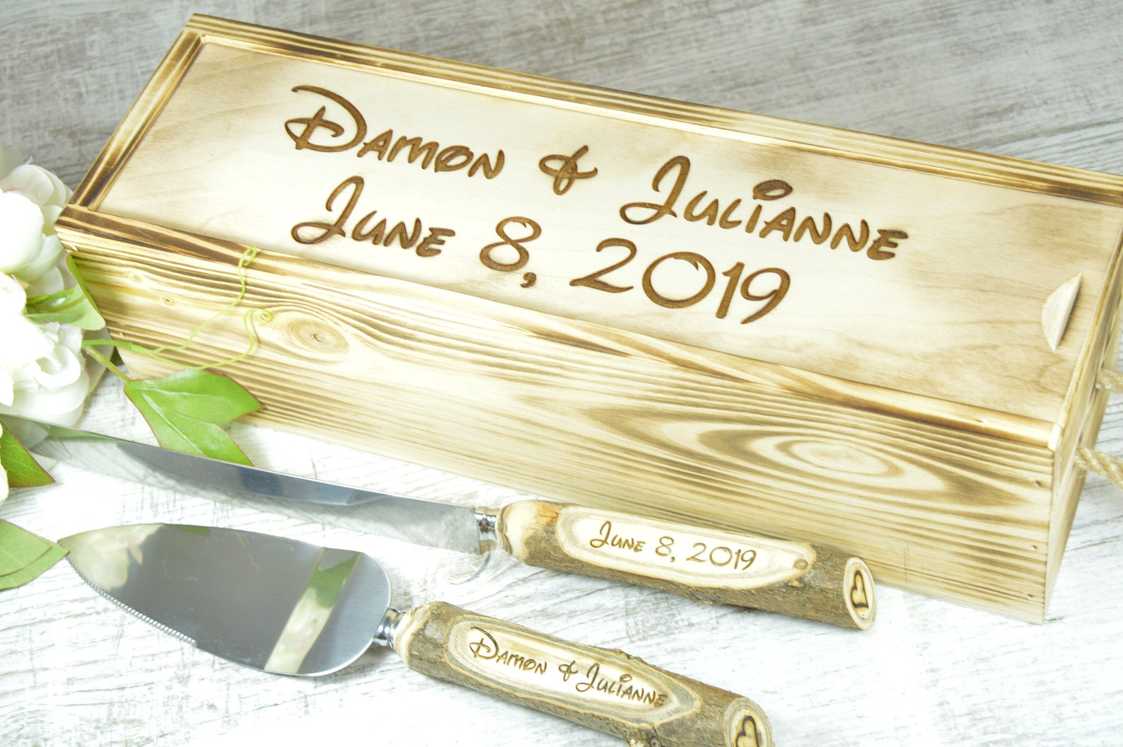 Disney inspired Wedding Black Engraved Wedding Cake Knife and Etsy
