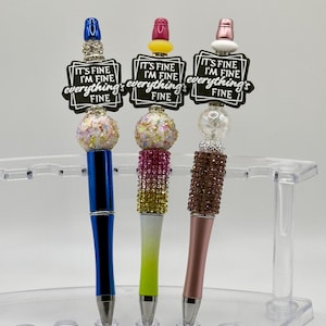 Caneta esferográfica com contas Everything’s Fine Beadable Bling