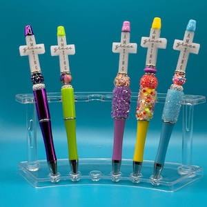 Erstaunlich Anmut Kreuz Perlen Perlen Kugelschreiber Bling Pen
