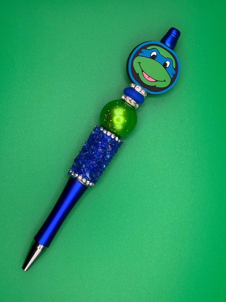 Turtle Rhinestone Pen 90s Turtles Inspired Beaded Beadable Bling Ballpoint Pen - Etsy