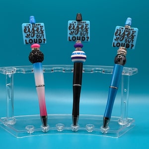 ¿Puse los ojos en blanco? Bolígrafo con cuentas y brillantes