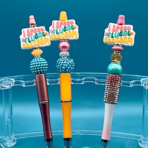 Bolígrafo con cuentas y detalles llamativos Fluent In Sarcasm