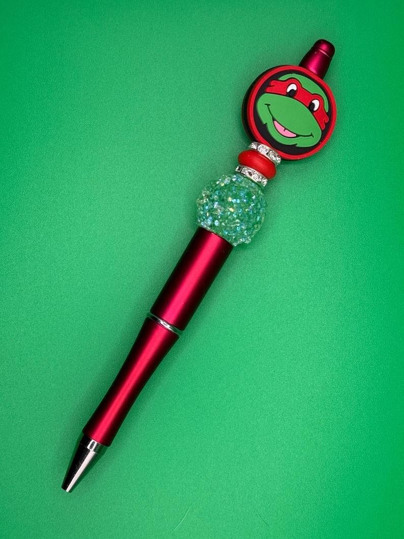 Turtle Rhinestone Pen 90s Turtles Inspired Beaded Beadable Bling Ballpoint Pen - Etsy