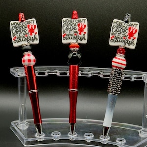 Penna a sfera con perline Bayou Love Crawfish Bling
