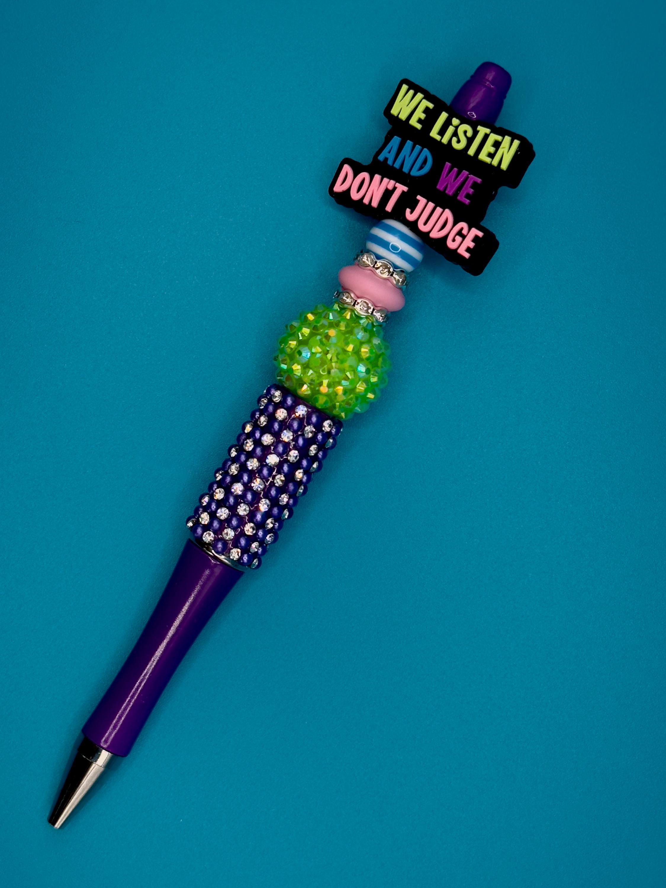 We Listen and We Don We Listen and Don’t Judge Bead Pens main image 2