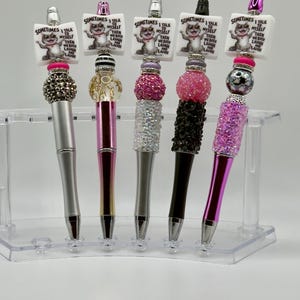 A veces hablo conmigo mismo Bolígrafo con cuentas y brillantes