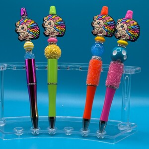 Colorful Hedgehog Beaded Beadable Colorful Nostalgic Ballpoint Pen