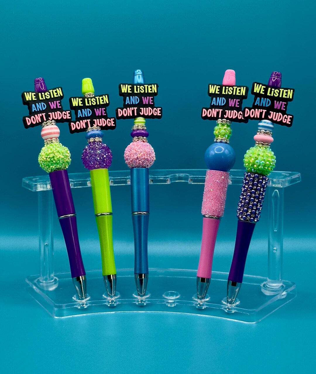 We Listen and We Don We Listen and Don’t Judge Bead Pens display picture 1