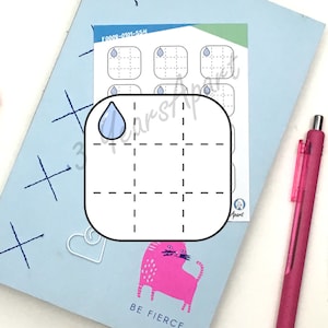 Watertrackerstickers hydrateren | Wellness-fitness functionele decoratieve stickervellen voor Bullet Journal, planner, reizigersnotitieboekje, dagboek