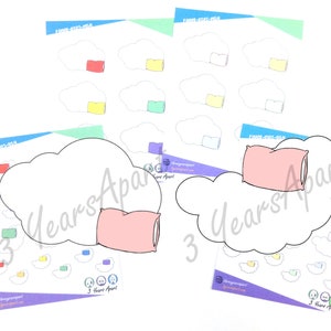 Sleep Tracker Dutje Kussen Wolk Stickers | Functionele decostickers voor zelfzorg voor Bullet Journal, planner, reizigersnotitieboekje, dagboek
