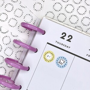 Circular Script Stickers | Label Vintage Font Functional Deco for ...