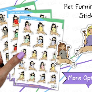 LuLu Brush Pets Stickers | Furnate für Bullet Journals, Planer, Traveler's Notebook, Tagebuch
