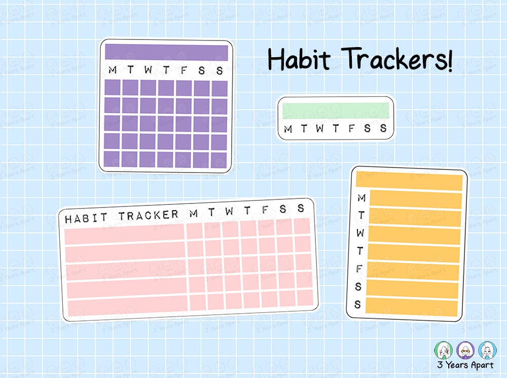 Habit Tracker Stickers – The Sticker Planner Shop